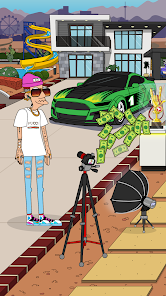 Character customization and streaming setup interface in Streamer Life Simulator